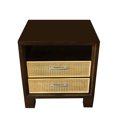 thumbnail image 2 of D-Art Collection Elegant Cane Nightstand in Mahogany wood, 2 of 2