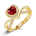 thumbnail image 4 of Wentin Rings Clearance! Heart Shaped Diamond Ring For Women Fashion Jewelry Popular Accessories, 4 of 7