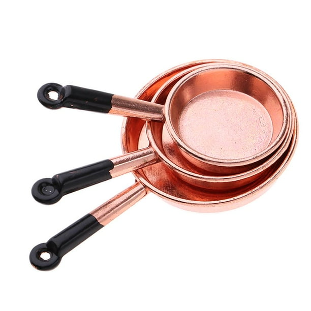 1/12 Utensilios de Cocina en Miniatura Casa de Utensilios de Cocina Muebles Y Sartenes de Juguete Bronce CUTICAT Utensilios de cocina de la casa de muñecas