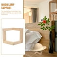 thumbnail image 3 of OULII 4 Pcs Support de Lampe Lune Base en Bois Brun Clair avec Forme Imprimée 3D pour Designers d'Intérieur, 3 of 4