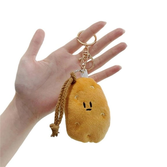lanema Cuteness Potato Plush Keychain Soft Figure Keyring Backpack Ornament Keychain Accessory PP Cotton Texture for Daily