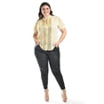 thumbnail image 4 of Blusa con detalles de lentejuela Roman Fashion Tallas Extras 8034 Dorado 38, 4 of 5