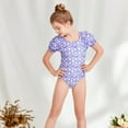 thumbnail image 6 of Cethrio Girls Bathing Suit- Acrylic Stretch One-piece Quick Dry Sport Swimsuit Purple Size 13-14 T, 6 of 10