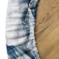 thumbnail image 5 of Ambesonne Floral Fitted Round Tablecloth, Weathered Art Flower Petals, 56"- 60" Diameter, Dark Turquoise and Blue Grey, 5 of 5