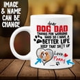 thumbnail image 2 of Personalized Best Dog Dad Mug Thanks For Working Hard Dogs Coffee Mugs Cup 11oz 15oz Birthday Christmas Father's Day Gifts From Daughter Son For Puppy Lovers Owners Custom Name Photo, 2 of 8
