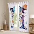 thumbnail image 3 of Homewish Monogrammed H Theme Blackout Curtains Set of 2 (52x84 Each),Planet Stars Pattern Window Curtains,Multicolor Splash Ink Curtains and Drapes For Girl Teens,Ultra Soft Bedroom Decor, 3 of 6