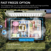 Whynter 45-Quart Portable Freezer, Stainless Steel