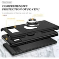 thumbnail image 7 of Case for Google Pixel 7A 2023, Light Shockproof Protective Cover with Built-in Rotating Holder Kickstand Car Magnetic Bracket Case Compatible for Google Pixel 7A 2023 (Black), 7 of 7