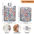 thumbnail image 5 of Yayeee 2 Pack Qtip Holder Bathroom Cotton Swab Canister with Lid Clear Dispenser Set, Red Art Pattern, 5 of 6