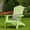 Green, variant on Adirondack Chair, Oversized Poly Lumber Fire Pit Chair with Cup Holder, 350Lbs Support Patio Chairs for Garden, Weather Resistant Outdoors Seating, Relaxing Gift for Father & Mother (Black)