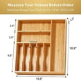 thumbnail image 5 of Large Kitchen Drawer Organizer, 19"x19" Silverware Utensils Organizer, 2.5" High for Large Deep Drawers, Bamboo Flatware Holder with Thick Frames, Sturdy Kitchen Organization Tray, 5 of 6