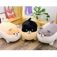 thumbnail image 5 of Auspicious Start - Almohada suave para perro de peluche Shiba Inu, juguete de peluche de anime Corgi, regalo para niños y niñas (negro, 15.7 pulgadas) Rojo Verde, 5 of 5