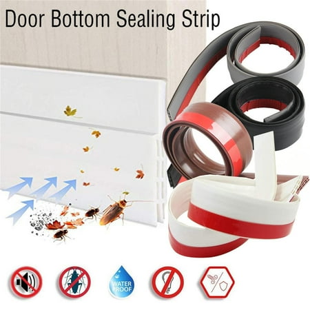 

WNG Silicone Sealing Strip Self-Adhesive Door Bottom Seal Adhesive Glass Door 1M