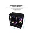 thumbnail image 3 of Lian-Li V100RX 4 x 120 mm ARGB PWM Optimized Airflow Fans Mid Tower Case - Black, 3 of 6