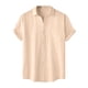 thumbnail image 2 of pstuiky camiseta de hombre, Camisa informal de manga corta con cuello vuelto y cuello redondo de color liso para hombre ropa de hombre m, 2 of 9