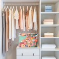 thumbnail image 4 of Yayeee Collapsible Storage Bin with Lid Fabric Closet Decorative Basket with Handles, Cityscape Painting, 4 of 7