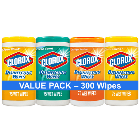 Clorox Disinfecting Wipes (300 Count Value Pack), Bleach Free Cleaning Wipes - 4 Pack - 75 Count (Best Value Wines Under 20)