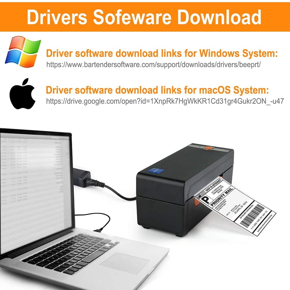 bluetooth label printer 4x6