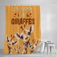 thumbnail image 4 of Giraffe Shower Curtain Set, Waterproof Shower Curtains for Bathroom, Red Love Heart Rustic Animals Orange Washable Fabric Cloth Bath Curtain for Bathtub Decoration with Hooks 48x72 Inches, 4 of 9