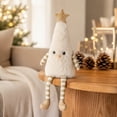 thumbnail image 6 of Plush Christmas Tree Figurine, White Finish, Soft Dangling Legs Tabletop Ornament for Mantel, Shelf, Desk or Holiday Gift, 6 of 7
