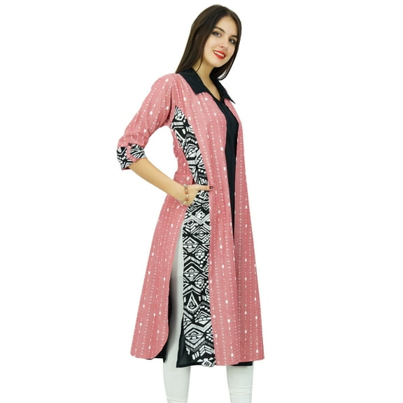 Bimba Women Printed Rayon Collar Neck Kurti Designer Ladies Kurta Tunic