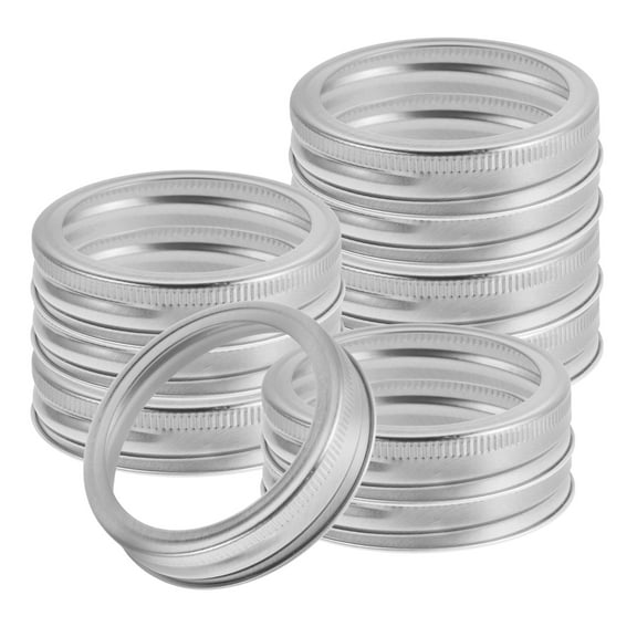 24pcs Wide Mouth Mason Jar Tinplate Metal Bands Rings Canning Bands Reusable Replacement Metal Rings Jar Bands