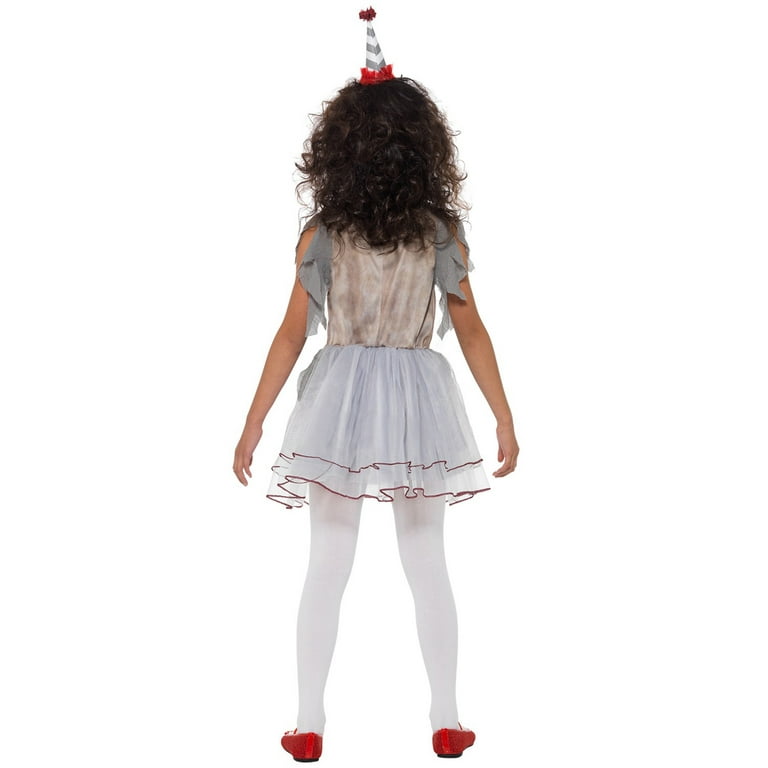 Vintage Clown Girl Costume Child Grey Red Vintage Clown Girl Costume Child Grey Red