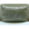 thumbnail image 4 of Silver Lumbar Pillow Cover, Silver Pearls Pillows Cover, 12x16 inch (30x40 cm) Lumbar Pillow Cover, Rectangle Silk Lumbar Pillow Cover, Contemporary Lumbar - Silver Pearls, 4 of 4