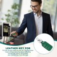 thumbnail image 4 of Uxcell Leather Key Fob Keys Cover RFID Key Fob Protector - Durable and Versatile Deep Green 1, 4 of 7
