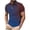 Dark Blue, variant on Men Ombre Gradient Short Sleeve Shirt Spread Collar with Partial Button Placket Slim Fit for Casual and Streetwear