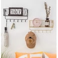 thumbnail image 4 of Estante de pared flotante con rejilla metálica, estante de pared con ganchos, toallero, armario de pared, decoración flotante para el hogar, 4 of 4