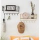 thumbnail image 4 of Estante de pared flotante con rejilla metálica, estante de pared con ganchos, toallero, armario de pared, decoración flotante para el hogar, 4 of 4