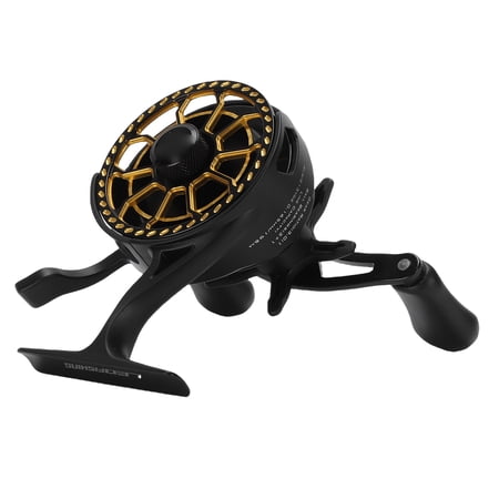 UsilkU Magnetic Drop System Antifreeze Saltwater Fishing Reel for Deep Sea River Lake Left Handed Baitcast Reel 5.12 inches / 13 cm Lightweight Aluminum Gold for Bass Trout