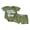 Army Green, variant on 2Pcs Newborn Boy Litter Brother Outfit Infant Summer Clothes Short Sleeve Little Bro Letters Embroidery Romper and Elastic Waist Shorts Set