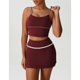 thumbnail image 5 of PISONIC Womens Workout Sets 2 Piece Tennis Skort Sets Golf Athletic Outfits Sports Bra and Skirt Gym Yoga Clothes, 5 of 9