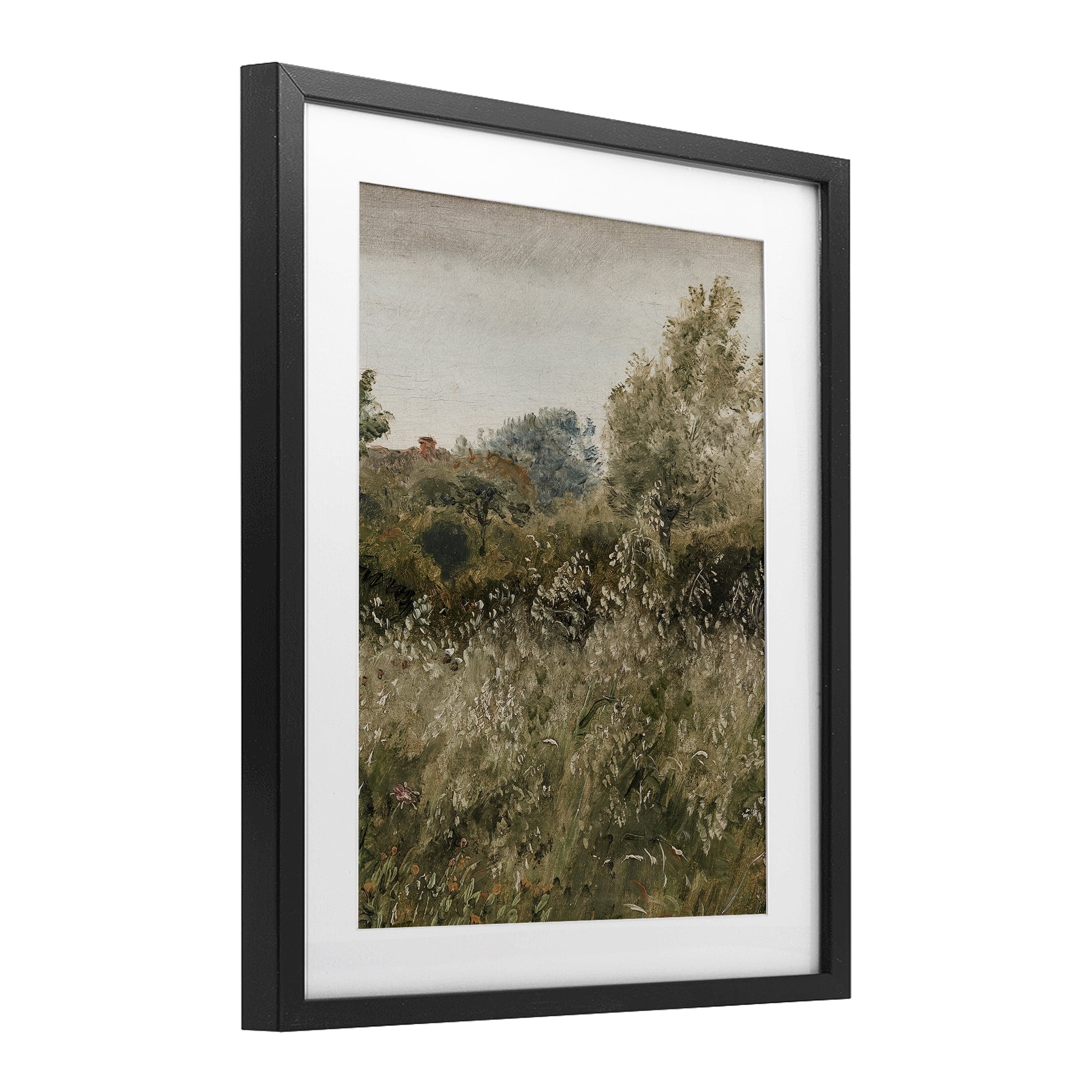 Thicket in Countryside Black Framed Print Under Glass, design by Lettered and Lined