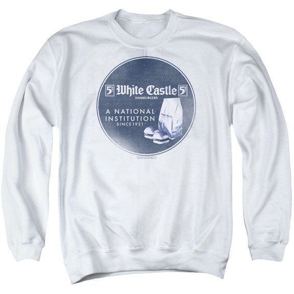White Castle National Institution Adult Crewneck Sweatshirt White