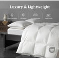 thumbnail image 3 of DOWNFORT Luxury High Fill Power Feather Down Comforter King Size, Fluffy Duvet Insert, Ultra Soft 100% Cotton Cover, All Season Hotel Comforter, 106"x90", 3 of 11