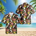 thumbnail image 2 of Netecom Holstein Cow Hawaiian Shirt for Men, Button Down Summer Beach Short Sleeve, Tropical Style, Sizes S-5XL, 2 of 6