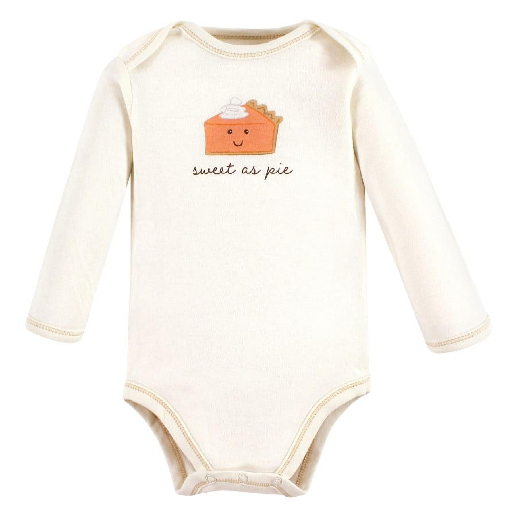 Touched by Nature Organic Cotton Long-Sleeve Bodysuits, Fall Food, 6-9 Months