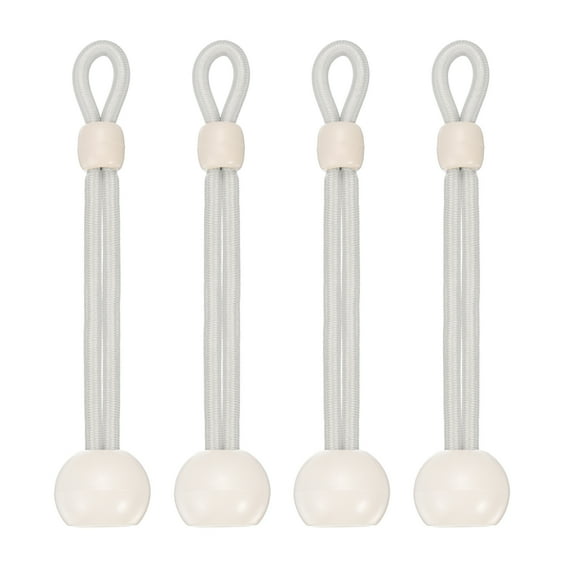 Uxcell 4Pcs Blinds Bungee Tie Downs 3.7 inch for Roller Blinds Shades Beige