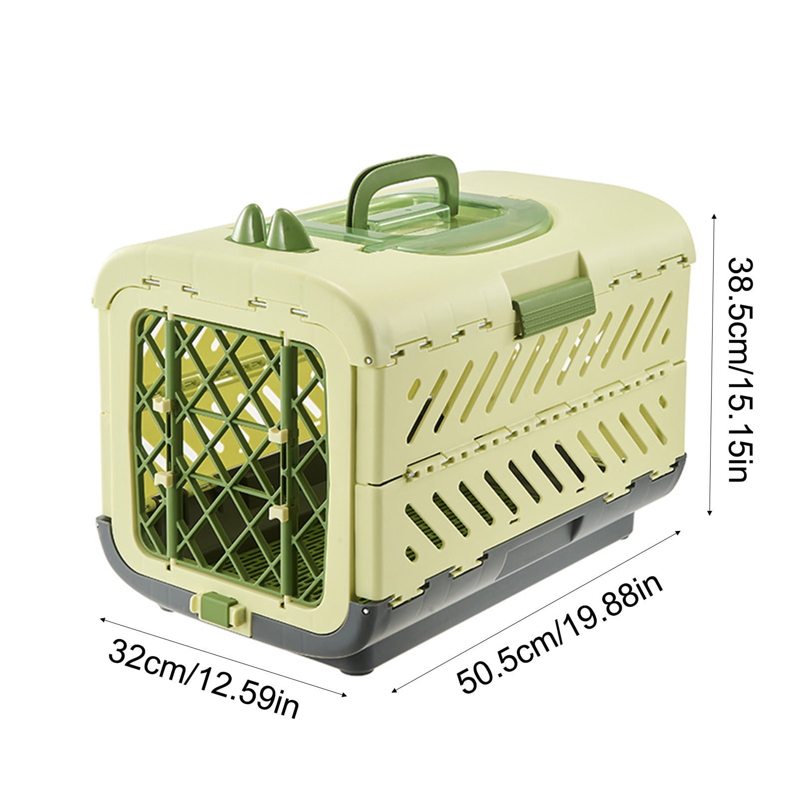 Collapsible Dog Crate for Medium/Small Dogs - Foldable Dog Cage No-Tool Assembly, Travel Dog Crate - Easy to Carry, Space-Saving, Indoor Outdoor Use, 19.88"(L) X12.6"(W) X15.15"(H) (1PC, Green)