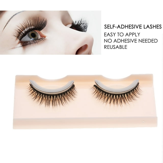 Pestañas Autoadhesivas Profesionales 3D, Sen Estimulación, Extensión de Pestañas Postizas para ojos Brillantes, Aspecto Atractivo