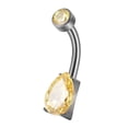 thumbnail image 3 of Anillos para el ombligo Yinane Joyas perforar cuerpo diamantes de imitación Titanio 1.6 mm Unisex 14G, 3 of 8