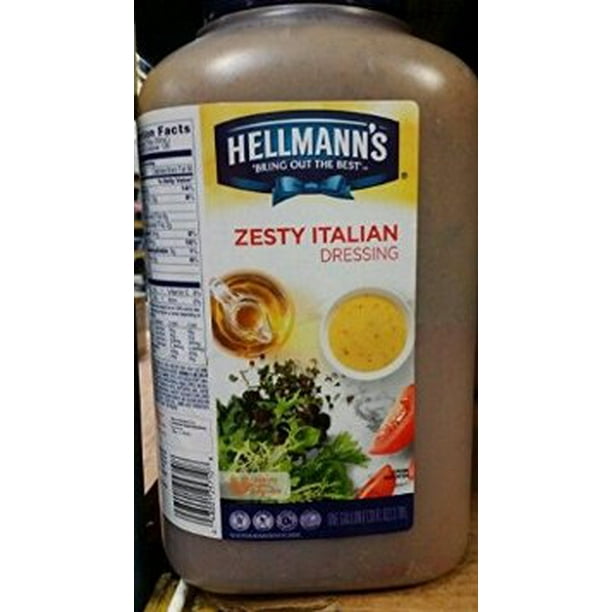 4 PACKS Hellmann's Zesty Italian Dressing 1 Gallon