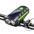 thumbnail image 1 of Rechargeable Solar Bike Light with Bell Solar/USB Charging Bike Horns Light Cycling Equipment, 1 of 5