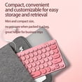 thumbnail image 3 of 78-Key Plug &  Wired USB Keyboard Compatible for Windows - Chocolate Round Keycaps, Dual-Color Color Blocking (/WWhite), -Resistant with USB, Compatible with Laptops & Desktop PCs, 3 of 14