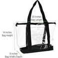 thumbnail image 3 of 1pc Clear Bag, Beach Bag, Pvc Tote Bag - Zipper Closure & Long Shoulder Strap & Fabric Trimming, Large Capacity Hand Bill Shoulder Bag for Travel and Commuting, 3 of 7