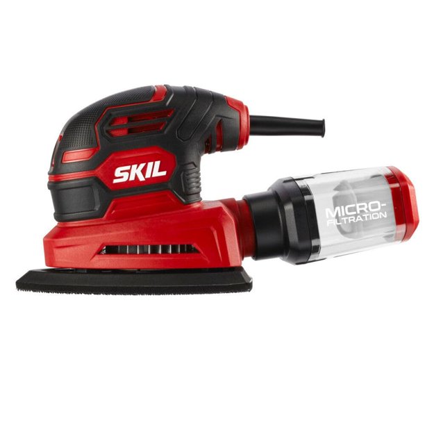 Lijadora con cable SKIL SR250801 con 3 hojas de lija y caja para polvo