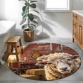 thumbnail image 3 of Farm Sheep Round Area Rug 3.3Ft Washable Circle Rugs for Dining Room Table, Farmhouse Barn Funny Animals Butterfly Non-Slip Carpet Floor Mats Indoor Outdoor Carpet Runner Aesthetic Home Decor, 3 of 8